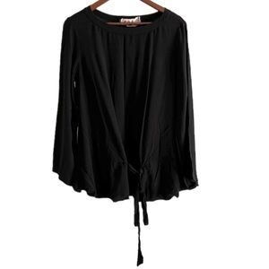 Marni Front or Back Tie Pleated Ling Sleeve Top 46 (US 10) Runs large